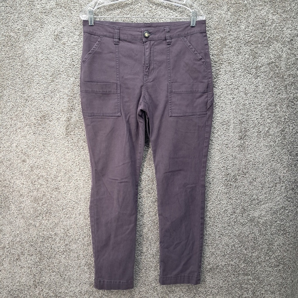 Cabi Women Plum Purple Lyocell Blend Utility Slim Leg Pants Size 10